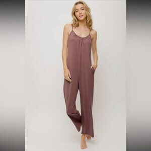 420. Jumpsuit Soft Jersey Merlot Jumpsuit W/Adjustable Straps NEW Item NWT S,M,L
